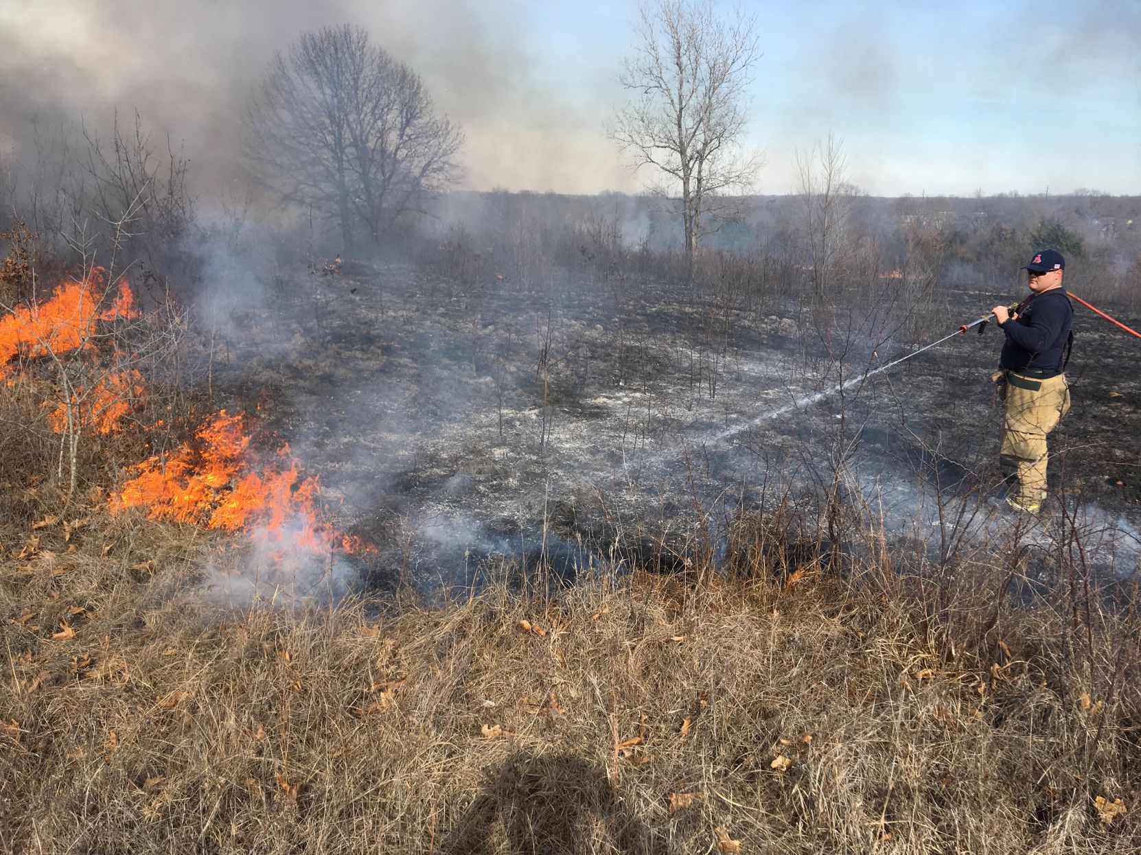 Large Grass Fire in Progress